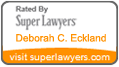 Super Lawyer badge for Deborah Eckland